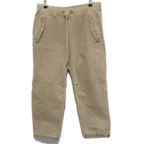 James Perse Other - James Perse Mens Flight Pant Cropped Cotton Hemp Medium Beige Jogger Casual
